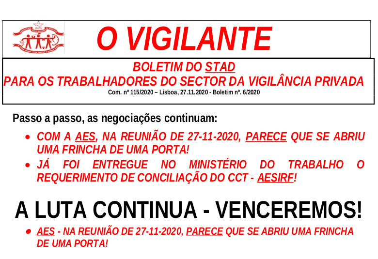 Nº 115 O VIGILANTE nº. 6 2020 27.11.2020