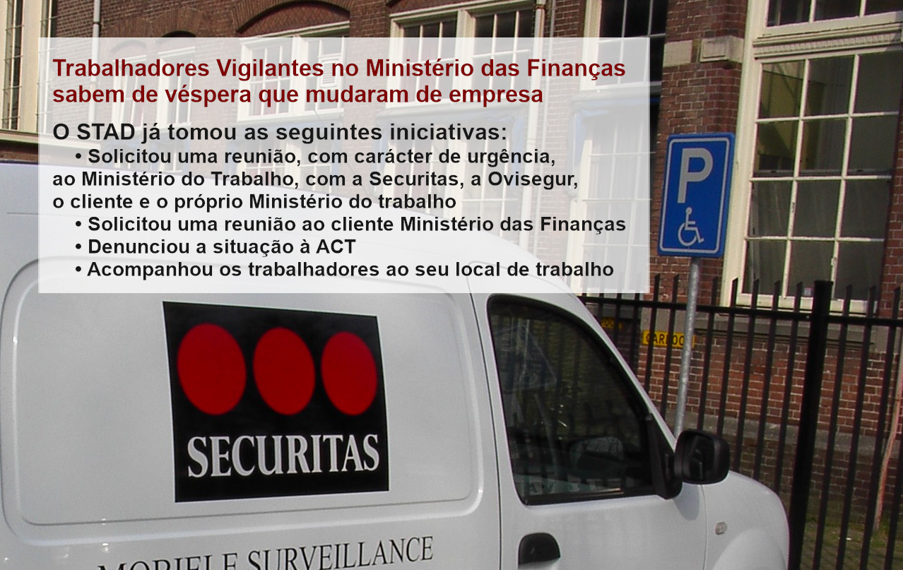 Trabalhadores Vigilantes no Ministério das Finanças sabem de véspera que mudaram de empresa 