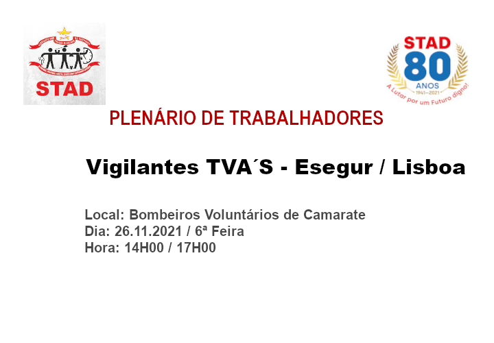 Plenário de Trabalhadores TVAS ESEGUR LX