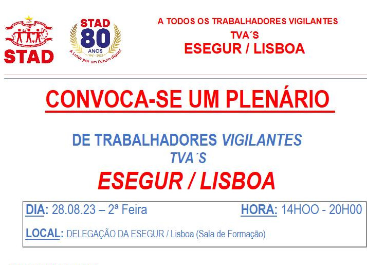 ESEGUR Lisboa RGT 28 Agosto 2023