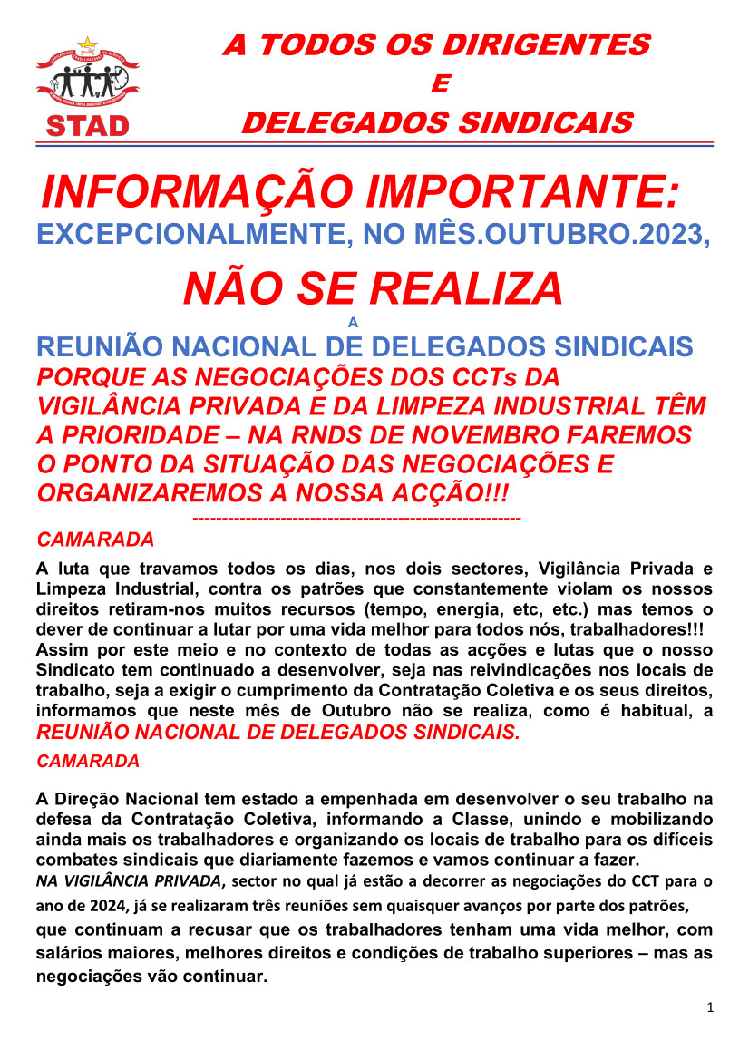 INFORMAÇÃO RNDS 0UTUBRO1