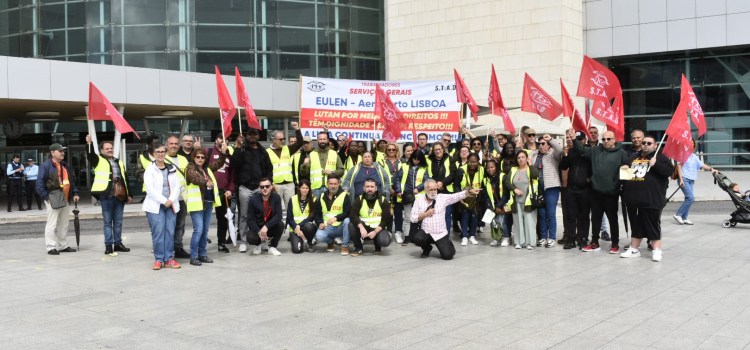 Aos trabalhadores/as da EULLEN no AEROPORTO DE LISBOA: GREVE (29/4 e 30/4) E CONCENTRAÇÃO 30/4 a partir das 10h.