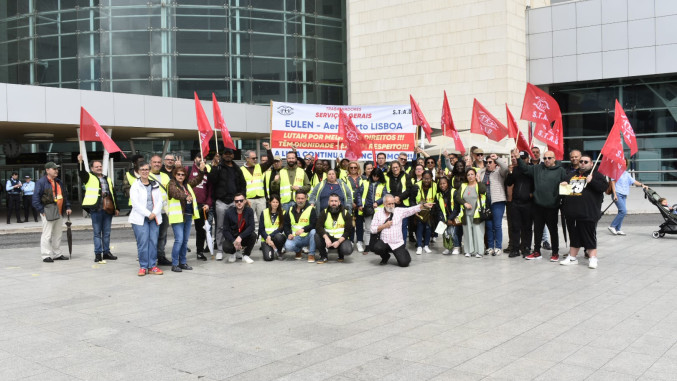 Aos trabalhadores/as da EULLEN no AEROPORTO DE LISBOA: GREVE (29/4 e 30/4) E CONCENTRAÇÃO 30/4 a partir das 10h.