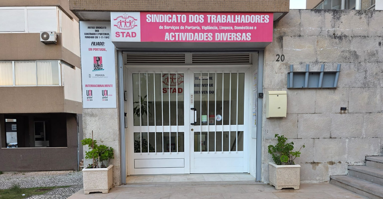 Foto da fachada STAD - Sindicato dos Trabalhadores de Serviços de Portaria, Vigilância, Limpeza, Domésticas e Actividades Diversas